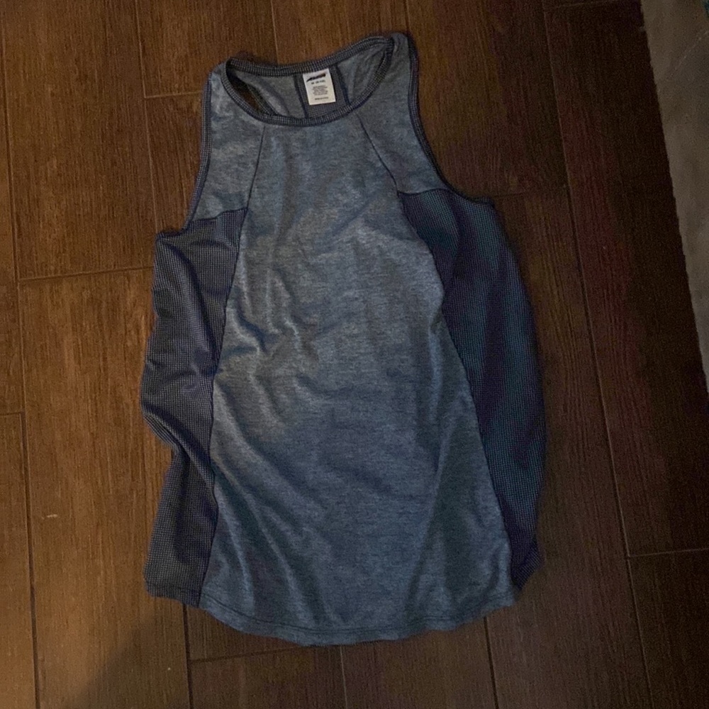 navy blue athletic tank, nice quality